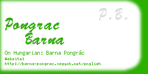pongrac barna business card